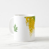 Goldene Regenkaskade des Sonnenlichts Wenn Gold fä Kaffeetasse (Vorderseite Links)