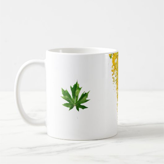 Goldene Regenkaskade des Sonnenlichts Wenn Gold fä Kaffeetasse (Links)