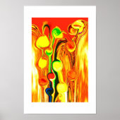 Goldene Regenkunst Poster (Vorne)