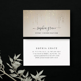 Goldene Regensignatur Visitenkarte