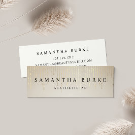 Goldene Regenzeichenbeleuchtung Mini Visitenkarte