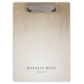 Goldene Regenzeichenbeleuchtung Personalisiert Klemmbrett (Vorderseite)