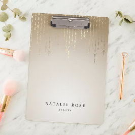 Goldene Regenzeichenbeleuchtung Personalisiert Klemmbrett