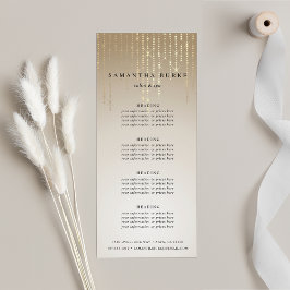 Goldene Regenzeichenbeleuchtung | Preise oder Dien Werbekarte