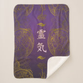 Goldene Reiki heilende Symbole mit Lotos Sherpadecke (Vorderseite)