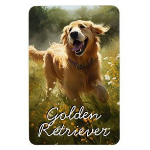 Goldene Reise auf einer sonnigen Wiese Magnet