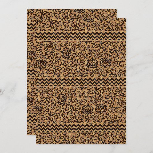 Goldene Renaissance Tudor Gardens Einladung (Vorne/Hinten)