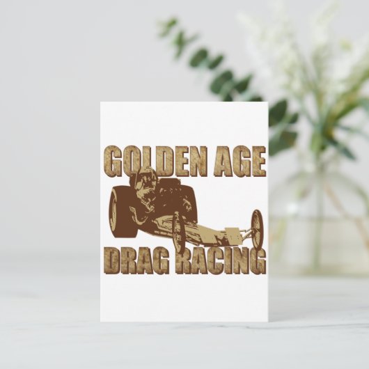 Goldene Rennfahrer Postkarte (Stehend Vorderseite)
