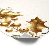 Goldene Rentier Holiday Poster (Ecke)