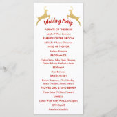 Goldene Rentiere | Christmas | Hochzeitsprogramm Programm (Rückseite)