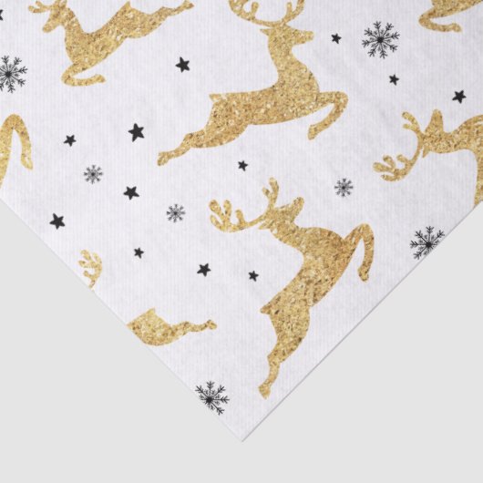 Goldene Rentiere Seidenpapier (Detail)