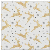 Goldene Rentiere Stoff (Nahaufnahme)