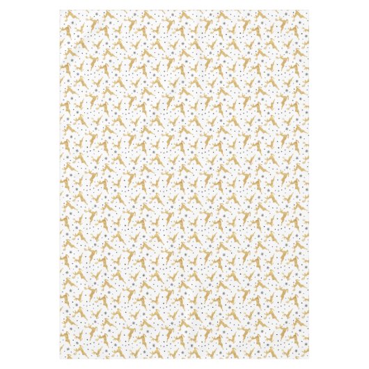 Goldene Rentiere Tischdecke (Vorderseite)