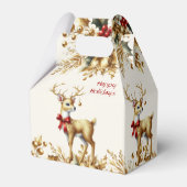 Goldene Rentierferien-Geschenkboxen Geschenkschachtel (Rückseite)