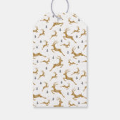 Goldene Rentiermuster Geschenkanhänger (Rückseite)