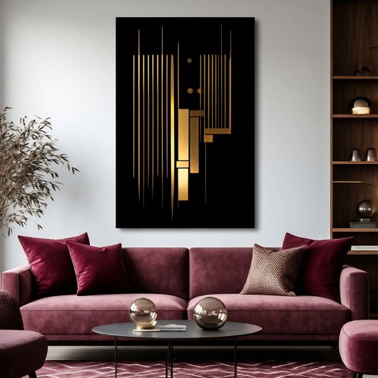 Goldene Resonanz Leinwanddruck