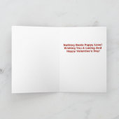 Goldene Retreiever Liebevalentine-Karte Feiertagskarte (Innenseite)