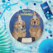 Goldene Retriever-alles- Gute zum Geburtstagkuchen Pappteller (Party)