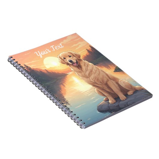 Goldene Retriever am See Notizblock (Rechte Seite)