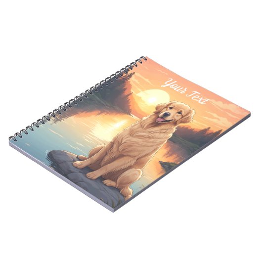 Goldene Retriever am See Notizblock (Linke Seite)