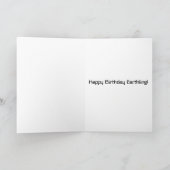 Goldene Retriever Außerirdischen Geburtstag Karte (Innenseite)