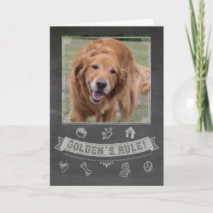 Goldene Retriever Chalkboard Geburtstagskarte Karte