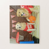 Goldene Retriever, die Basketball spielen Puzzle (Vertikal)