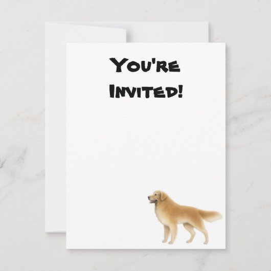 Goldene Retriever Einladung (Rückseite)