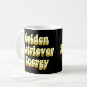 Goldene Retriever Energie Kaffeetasse (Vorderseite Links)