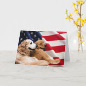 Goldene Retriever-Flagge-Karte Karte (Gelbe Blume)