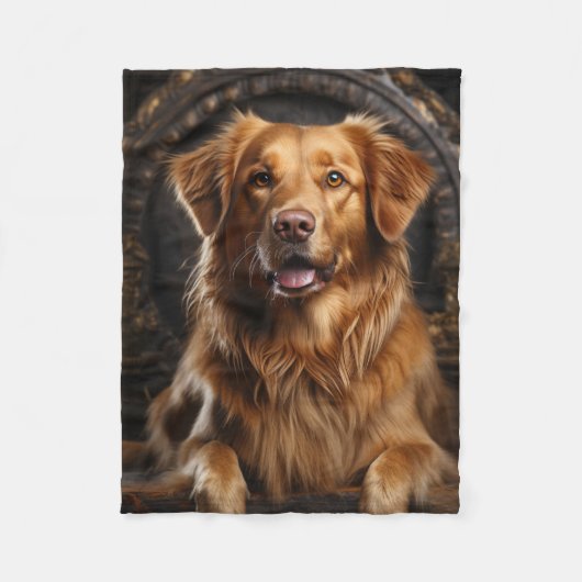 Goldene Retriever Fleecedecke (Vorderseite)