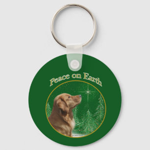 Goldene Retriever Frieden Schlüsselanhänger