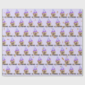 Goldene Retriever Geburtstag Geschenkpapier (Flach)