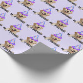 Goldene Retriever Geburtstag Geschenkpapier (Ecke)