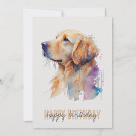 Goldene Retriever Geburtstagskarte Dankeskarte