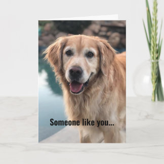 Goldene Retriever Geburtstagskarte Dankeskarte