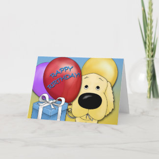 Goldene Retriever Geburtstagskarte Karte