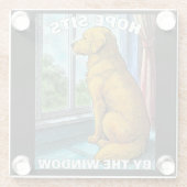 Goldene Retriever Glasuntersetzer (Rückseite)