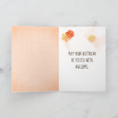 Goldene Retriever in der Geburtstagstasche Karte (Innenseite)