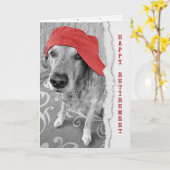 Goldene Retriever Karte (Gelbe Blume)