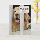 Goldene Retriever Karte (Gelbe Blume)