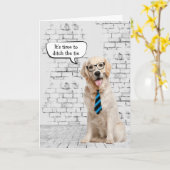 Goldene Retriever Karte (Gelbe Blume)