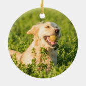 Goldene Retriever Keramik Keramik Ornament (Hinten)
