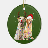 Goldene Retriever Keramik Ornament (Links)