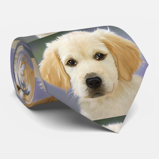 Goldene Retriever Krawatte (Gerollt)