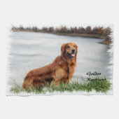 Goldene Retriever Kunst Geschirrtuch (Horizontal)