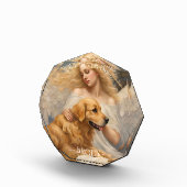 Goldene Retriever-Liebe stirbt nie an einer Erinne Fotoblock (Rechts)