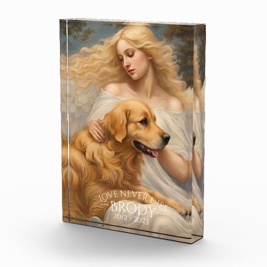 Goldene Retriever Liebe stirbt nie Memorial Foto B (Rechts)