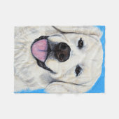 Goldene Retriever-Malerei Fleecedecke (Vorderseite (Horizontal))