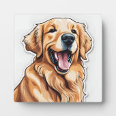 Goldene Retriever-Malerei | Hunde Tabletten Fotoplatte (Vorderseite)
